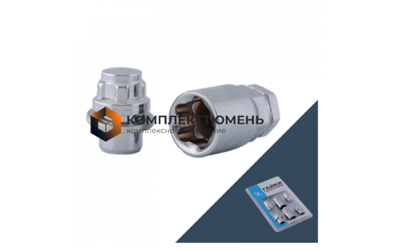Гайка секретная M12x1,5 32, пш, закрытая, 4+2 ключа, CH, H-30705SP