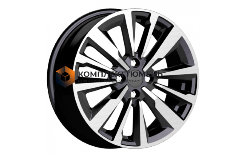 6,5x16/4x100 ET41 D60,1 Эрман (КС997) Алмаз черный